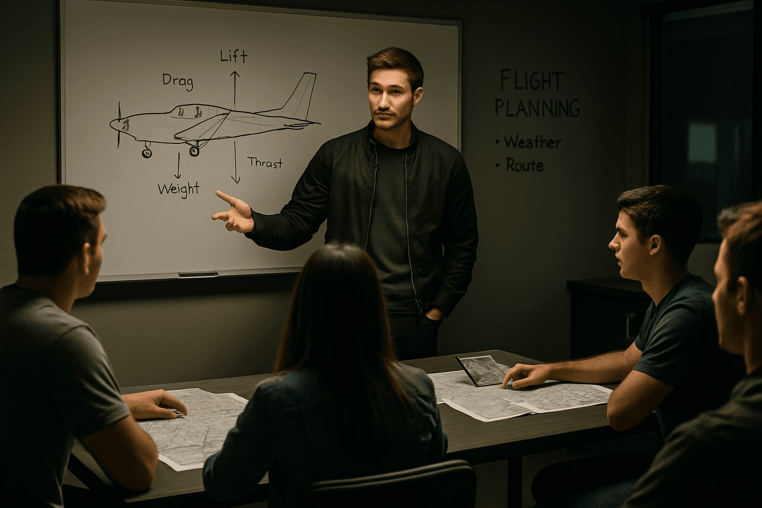 Desert Skies Aviation live ground school classroom in Mesa, Arizona